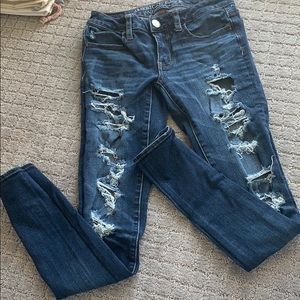 American Eagle distressed skinny jeans